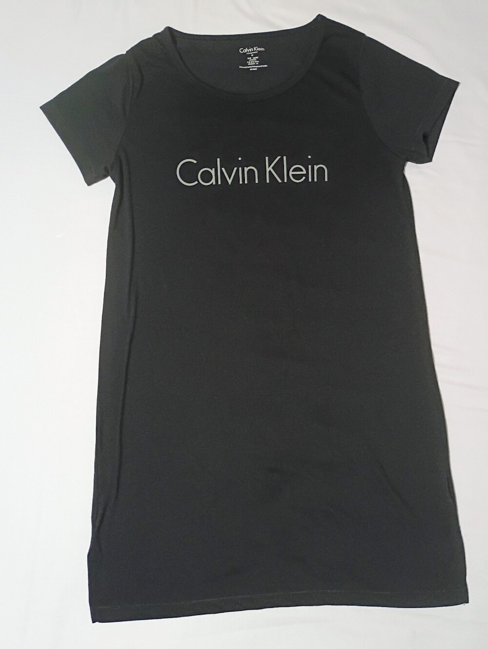 Calvin Klein Black Nightgown Shirt Sleeve Size Medium